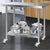 Commercial Stainless Steel Table for your cafe kitchen. Stanless steel storage unit, ice machine, potato cutter