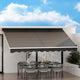 Outdoor Motorised Folding Arm Awning Window Blind Sun Shade Canopy Electric Grey 4X2.5M