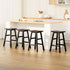 4x Wooden Bar Stools High Chair Kitchen Breakfast Stool - Black