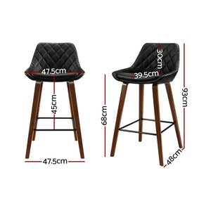 2x Bentwood Leg Bar Stool Set Kitchen High Chair Seating Home Office Cafe