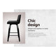 2x Wooden Leg Bar Stool Set Kitchen High Chair Seating Home Office Cafe