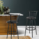2x PU Leather Bar Stool Set Kitchen Swivel Chair Seating Home Office Cafe
