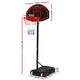 Portable 2.1M Adjustable Basketball Stand Hoop System Rim Basket Ball Black