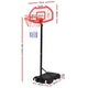 Portable 2.1M Adjustable Basketball Stand Hoop System Rim Basket Ball White