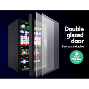 70L Bar Fridge Glass Door Mini Countertop Freezer Fridges Bottle Cooler - Afterpay - Zip Pay - Dodosales -