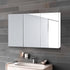 Wall Mounted Bathroom Full Mirror Cabinet Storage 3 Door Vanity Unit White