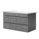 Bathroom Vanity Cabinet Unit Wash Basin Sink Storage Cement Look 900mm