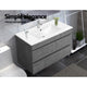 Bathroom Vanity Cabinet Unit Wash Basin Sink Storage Cement Look 900mm