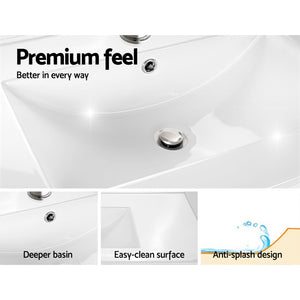 Bathroom Vanity Cabinet Unit Wash Basin Sink Storage Cement Look 900mm