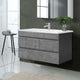Bathroom Vanity Cabinet Unit Wash Basin Sink Storage Cement Look 900mm