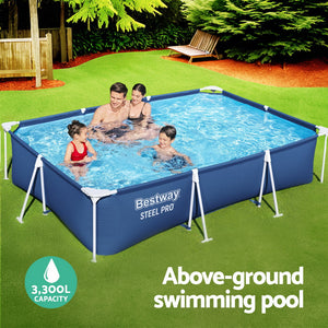 3M Swimming Pool Steel Frame Above Ground Water Fun