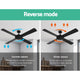 52'' Ceiling Fan w/Remote 3 Fan Speed Reverse Cycle Motor - Black