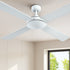 52'' Ceiling Fan w/Remote 3 Fan Speed Reverse Cycle Motor - White