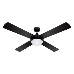 52'' Ceiling Fan AC Motor w/Light w/Remote Summer Winter - Black