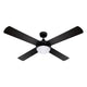 52'' Ceiling Fan AC Motor w/Light w/Remote Summer Winter - Black