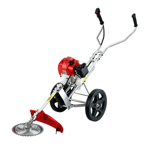 3-in-1 Wheel Petrol Brush Cutter Whipper Saw Trimmer 2 Stroke