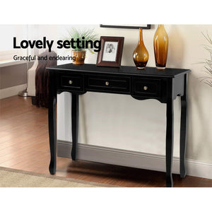Hallway Console Table Sideboard Provincial Look Storage Drawer Entryway - Black - Afterpay - Zip Pay - Dodosales -