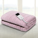 Heated Electric Throw Rug  Bedding Fleece Snuggle Blanket Washable Pink