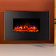 2000W Electric Fireplace Heater Wall Mounted 3D Fire Log Wood Effect