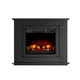 z 2000W Electric Fireplace Heater Free Standing Mantel 3D Fire Log Wood Effect - Black