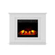 z 2000W Electric Fireplace Heater Free Standing Mantel 3D Fire Log Wood Effect - White