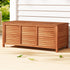Outdoor Storage Box Fir Wood Bench Toy Tool Shed Chest Slat Design