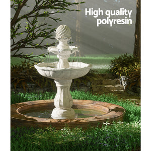 3 Tier Solar Powered Water Fountain Greek Style Birdbath Garden Ornament