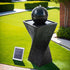 Solar Powered Water Fountain Twist Design with Lights Garden Ornament