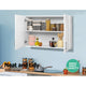 White Cabinet Two Doors Chest Storage Unit Wall Mounted Bathroom Kitchen Laundry
