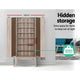 Folding Cabinet Bookshelf Rack CD DVD Media Storage Display Shelf Bluray Oak