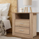 Bedside Table 2 Drawer Nightstand Shelf Side Lamp Bedroom Oak Colour