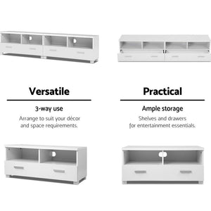 TV Stand Entertainment Unit with Drawers Shelves Cupboard Cabinet - White - Afterpay - Zip Pay - Dodosales -