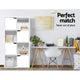 Display Shelf 8 Cube Storage 4 Door Cabinet Organiser Bookshelf Unit White - Afterpay - Zip Pay - Dodosales -