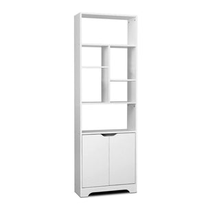 White Display Cabinet Shelves Shelf Unit Cupboard Storage Space - Afterpay - Zip Pay - Dodosales -