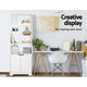 White Display Cabinet Shelves Shelf Unit Cupboard Storage Space - Afterpay - Zip Pay - Dodosales -