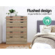 Chest Of drawer 6 Drawers Tallboy Storage Bedroom Furniture Oak Colour
