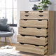 Chest Of drawer 6 Drawers Tallboy Storage Bedroom Furniture Oak Colour