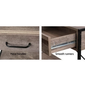 Wooden Hallway Console Table Dresser Industrial Rustic Look Side Table - Afterpay - Zip Pay - Dodosales -