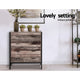 Industrial Rustic Look Chest of Drawers Tallboy Dresser Storage Cabinet 4 drawer - Afterpay - Zip Pay - Dodosales -