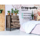 Industrial Rustic Look Chest of Drawers Tallboy Dresser Storage Cabinet 4 drawer - Afterpay - Zip Pay - Dodosales -