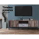 TV Stand Entertainment Unit Storage Cabinet Industrial Rustic Wooden 1.8M
