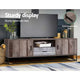 TV Stand Entertainment Unit Storage Cabinet Industrial Rustic Wooden 1.8M
