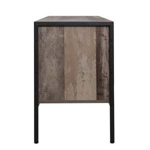 z Industrial Rustic Wooden Cabinet Entertainment Unit Display Stand Storage