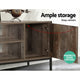 z Industrial Rustic Wooden Cabinet Entertainment Unit Display Stand Storage