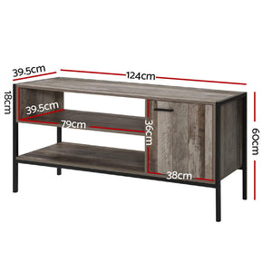 z Industrial Rustic Wooden Cabinet Entertainment Unit Display Stand Storage