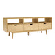 Wooden Scandinavian Look Entertainment Unit TV Stand Cabinet Storage Shelves