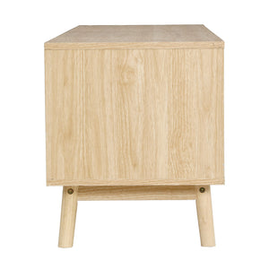 Wooden Scandinavian Look Entertainment Unit TV Stand Cabinet Storage Shelves