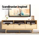 Wooden Scandinavian Look Entertainment Unit TV Stand Cabinet Storage Shelves