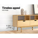 Wooden Scandinavian Look Entertainment Unit TV Stand Cabinet Storage Shelves