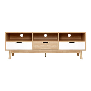 z Scandi Look TV Cabinet Entertainment Unit Stand Wooden Storage 140cm